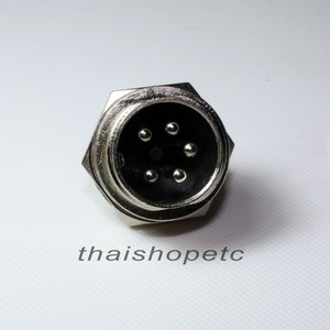 5-Pin-Male-Microphone-Socket-PCB-Case-Chassis-mount-for-Ham-Radio-CB-Mic
