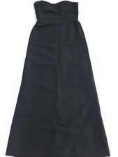 ALFRED SUNG Style D457 Black Satin Strapless Cocktail Formal Dress Size 6 