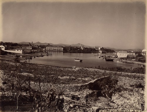 Foto Albumen die Lagune Küste Richtung 1880