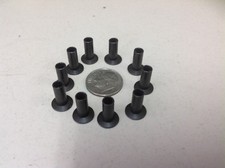 10 brass tubular rivets vintage jeans military 3/16 x 3/8 long x 3/8 head 1/2 