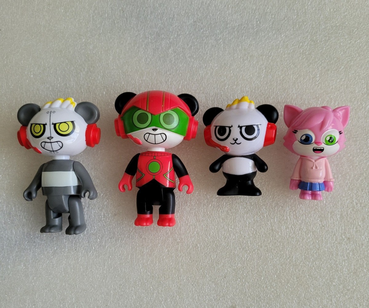 Ryan's World Lot of Four Figures Panda mistery series rare 3