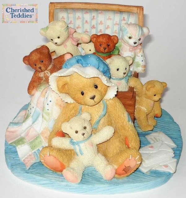 SLEIGH CHERISHED TEDDIES 2006 FIGURINE RARE 4005869 NIB DEER BEARS CHRISTMAS