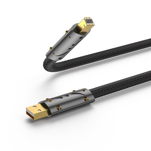 Viborg UC01 HI-End versilbert OFC USB Audio Kabel Audiophile USB AB A-B DAC - Picture 1 of 12