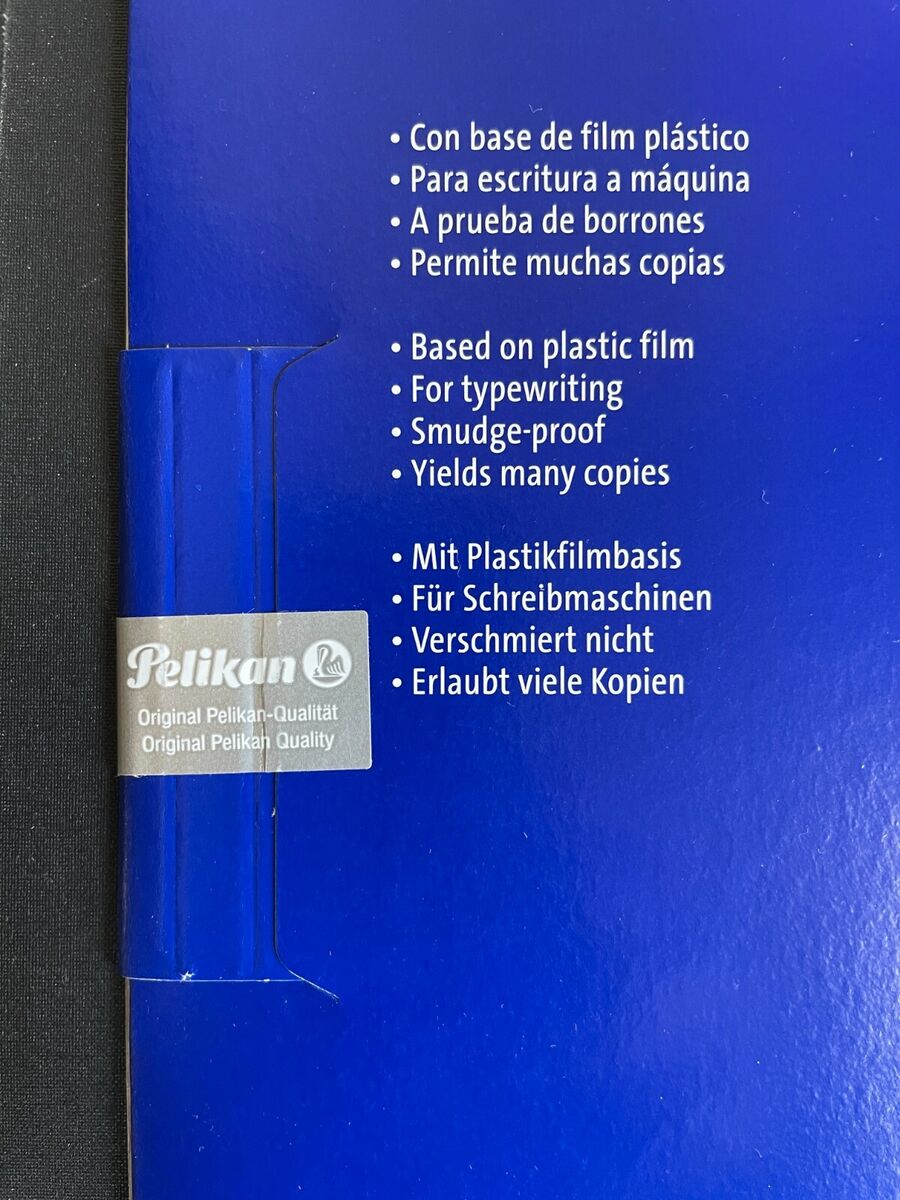 Pelikan Ultrafilm 410 carbon paper Film for Typewriter copies, Arts &  Crafts | eBay