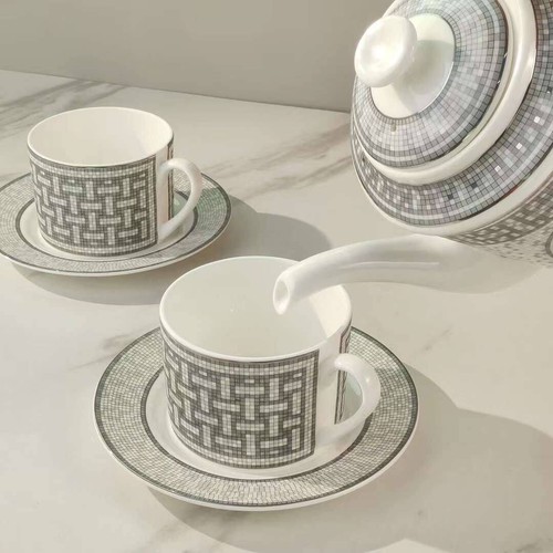 Hermes Mosaique Au 24 platinum tea set - Picture 7 of 9