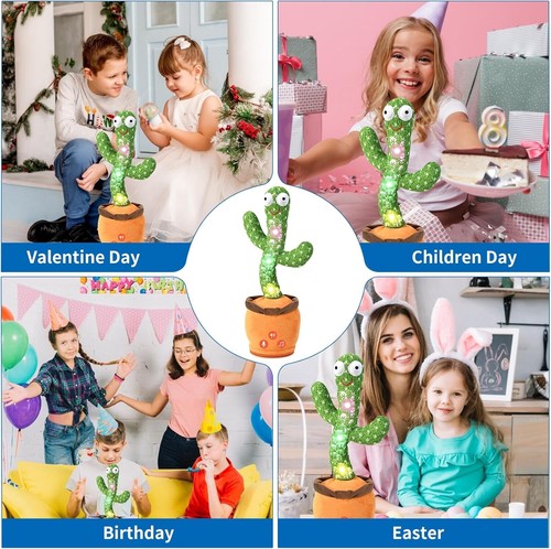 Dancing Talking Cactus Toy for Baby Toddler, Boys Girls Gifts Singing Mimicking - Picture 8 of 10