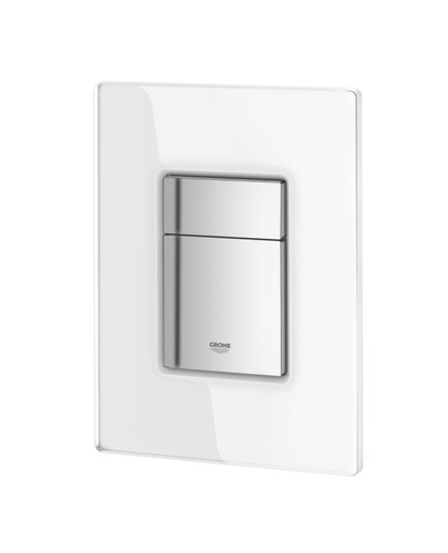 New & Boxed - Grohe Skate Cosmopolitan Flush Plate Glass White/Chrome 38845LSO - Picture 4 of 5