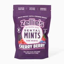 Zellie'S |100% Xylitol Sugar Free Cherry Berry Breath Mints | Non-Gmo, Low-Calor
