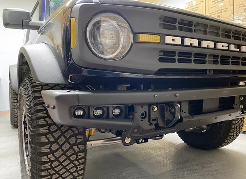 Oracle Triple LED Fog Light Kit w/ Steel Bumper - Yellow For 2021-24 Ford Bronco - Foto 6 di 9