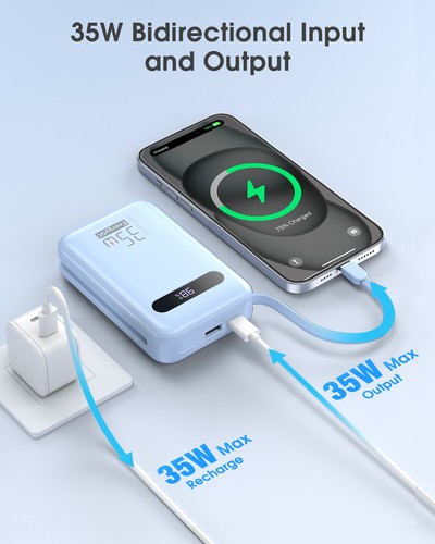 Power Bank 20000mAh 35W PD 3.0+QC 4.0 Fast Charging Portable Charger for iPhone - Picture 13 of 57