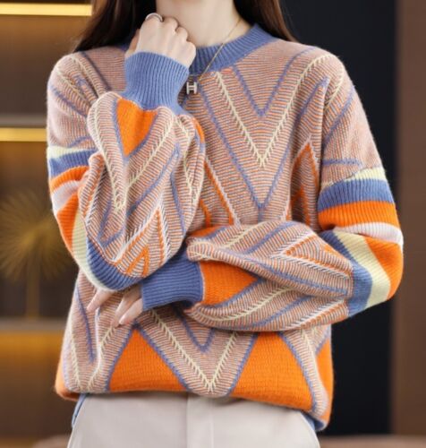 Suéter Pullover Informal Para Mujer Manga Larga Cuello Redondo Tejido Prendas para el torso - Imagen 3 de 4