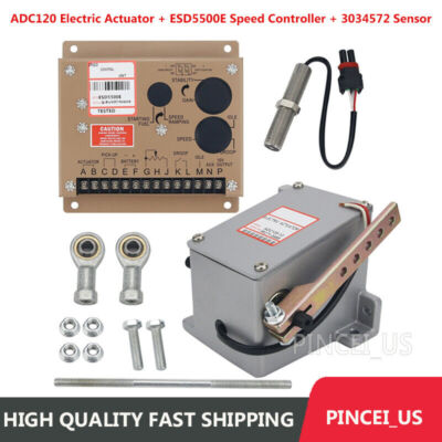 Diesel Generator ADC120 Actuator 12V + ESD5500E Speed Controller+3034572 Sensor