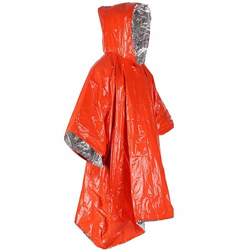 4-Pack Emergency Rain Poncho, Retain Heat for Camping Survival, hooded, Reusable - Picture 3 of 10