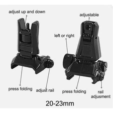 1 Pair Low Profile Flip-up Backup Sight Folding Sights Front+Rear