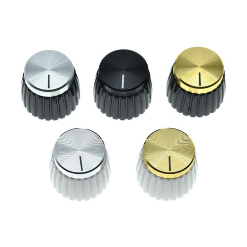 10x Guitar AMP Amplifier Knobs Black w/ Black Cap Push-on fit Marshall Amplifier - Picture 5 of 7