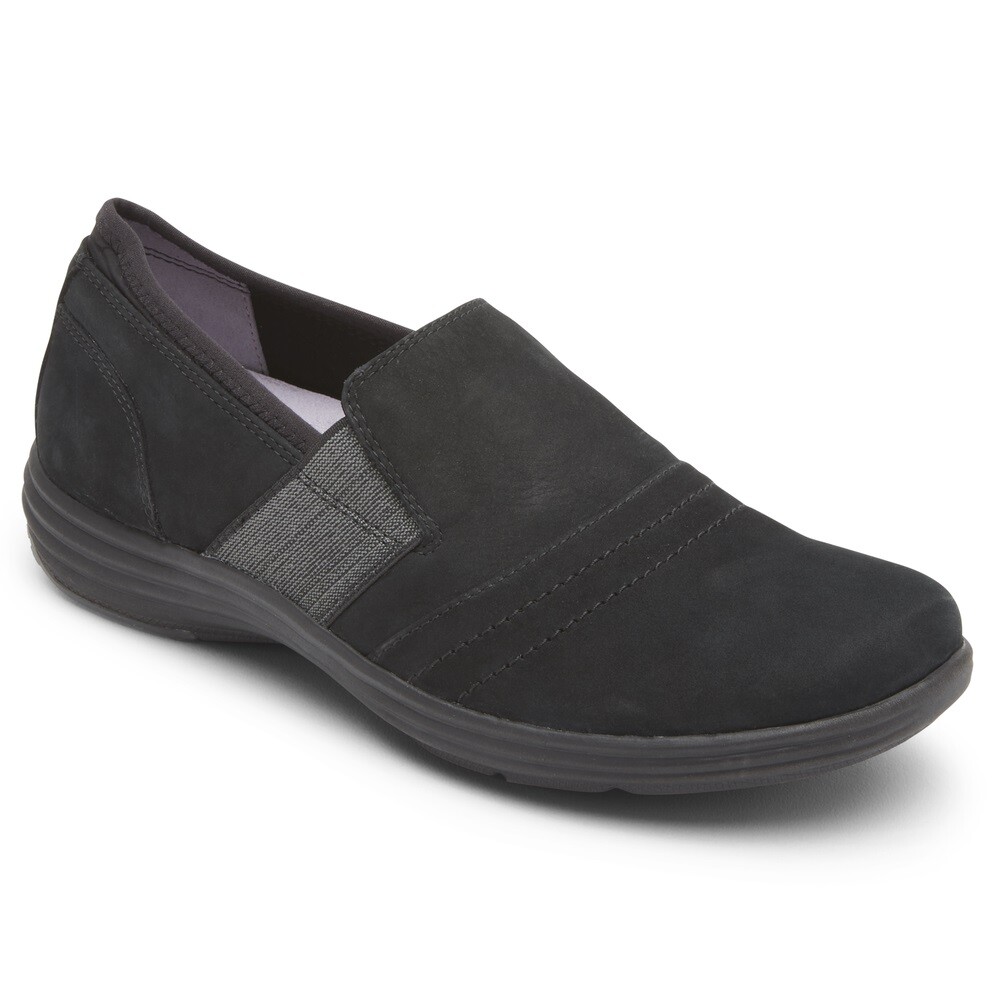 Aravon CI0913 Women's Beaumont Twin Gore Black Soft Nubuck Comfort Slip-On Shoes Aravon CI0913 Women's Beaumont Twin Gore Black Soft Nubuck Comfort Slip-On Shoes