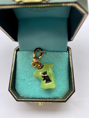 sr460ac4‼︎ありがとうございます♪ JUICY COUTURE LOGO T-SHIRT CHARM NIBWT Rare Retired Green