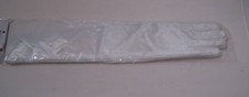 Long White Velvet Evening Gloves Full Length Costume Apparel One Size