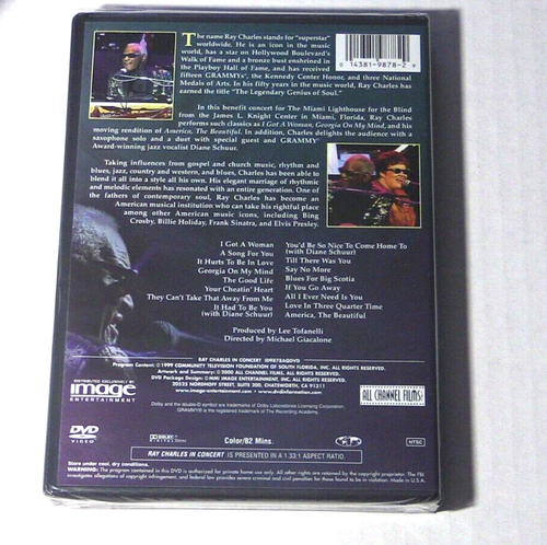 Ray Charles in concert DVD NEW SEALED. Benefit concert for the blind 1999 Miami - Picture 2 of 5