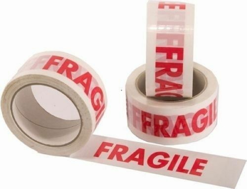 72 rotoli di nastro da imballaggio stampato BASSO RUMORE FRAGILE 66 M - Foto 5 di 6