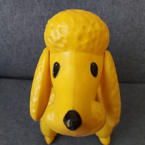 Vintage seltene UdSSR russische Königspudel Hund Kunststoff Puppe Spielzeug - 35 cm - Bild 8 von 19