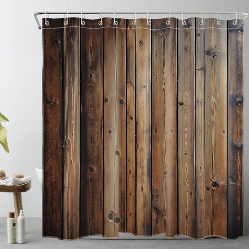Western Brown Barn Rustic Farmhouse Shower Curtain Bathroom Accessories Set - Picture 3 of 23