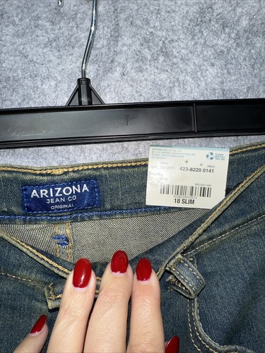 Arizona Jeans Flex Original Straight Boys Sz 18 Slim Distressed Urban Hip Hop - Picture 8 of 10