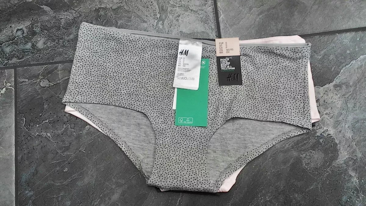 NWT H & M WOMENS PANTY SHORTIE LOW RISE 3 PACK S