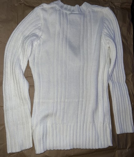 Vanity Woman’s White Acrylic Pullover Sweater Size L - Picture 7 of 10