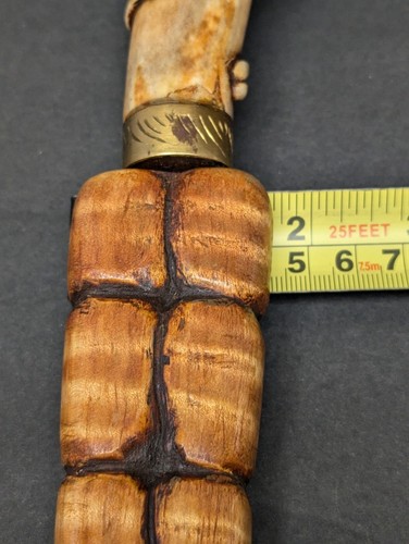 9.5" Hunter from Old Nicholson File Carved Rattlesnake Handle by Terry Methe - Picture 14 of 17