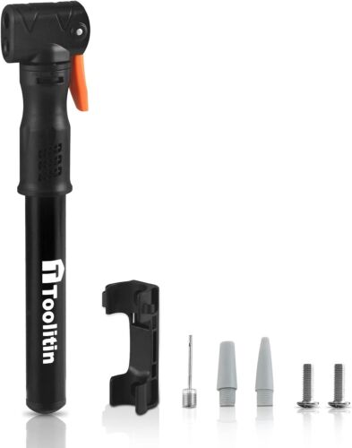Mini Bike Pump, Portable Bicycle Tire Pump with Presta and Schrader, Hand Air