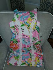 Lilly Pulitzer Target Size 2 or 4 Womens Shift Dress floral Nosie Posie
