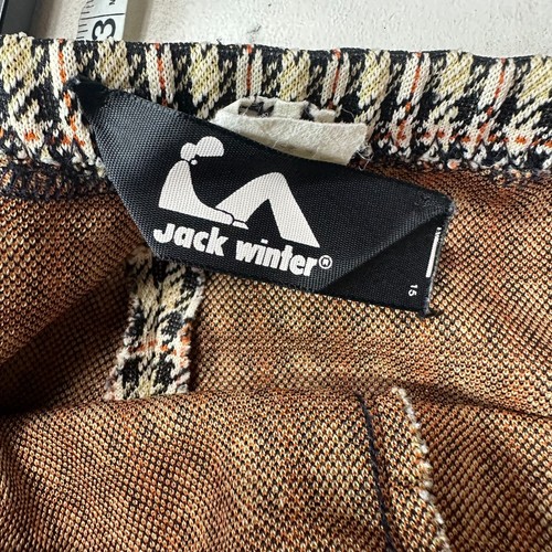 Vintage 70s Jack Winter Womens 8 Plaid High Waist Wide Leg Flare Poly Knit Pants - Picture 15 of 18
