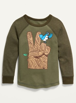 Old Navy Toddler Alpine Tundra Thermal Long-Sleeve Tee Size 18-24M 3T or 4T