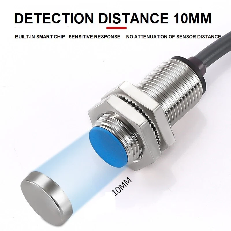 M8 Hall Magnetic switch 10V-30VDC 3-Wires NPN/PNP Hall Magnetic Proximity Sensor - Image 2 of 4