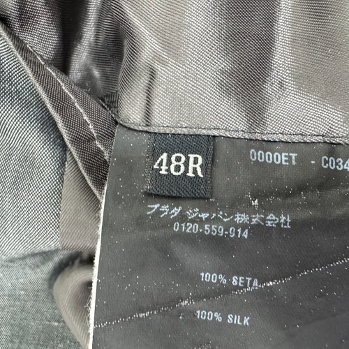 Prada Blazer Sports Coat Men's 48R 100% Silk Heather Gray Made In Italy 2 Button - Picture 6 of 15