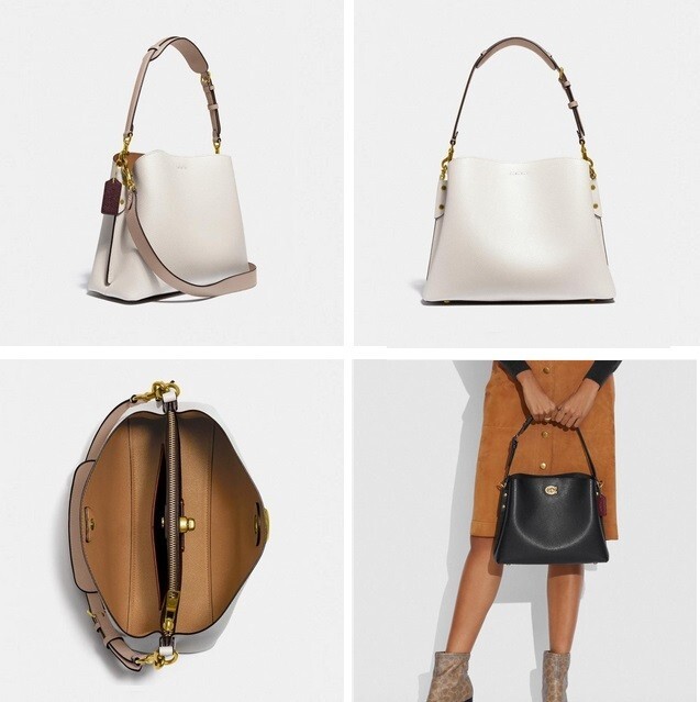 COACH C2590 Willow shoulder bag in colorblock Chalk Multi