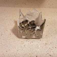 Kay Finch California Reflective/Silver Color Finish Candle Holder