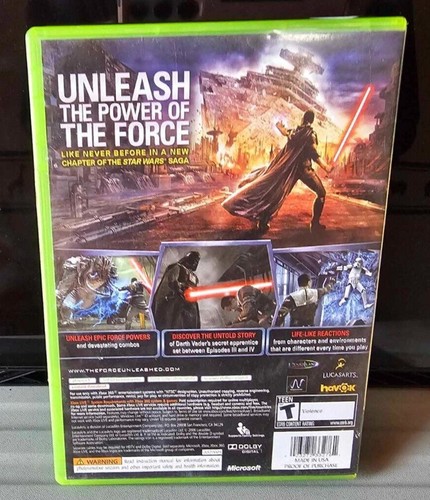Star Wars The Force Unleashed Xbox 360 Game Complete CIB - Picture 3 of 3