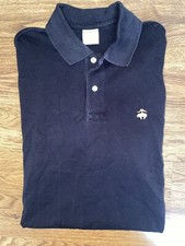 Brooks Brothers Mens Black Original Fit Performance Polo Size Medium