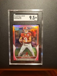 2022 Bowman U Chrome #1 Bryce Young Pink Refractor SGC 9.5  Alabama