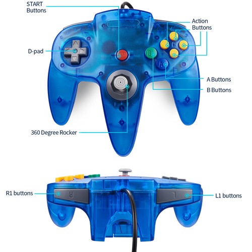 Classic Retro Nintendo 64 N64 Remote Controller Gamepad Controller Joystick AU - Picture 7 of 19