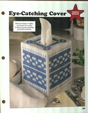 NEW EYE-CATCHING COVER TISSUE BOX HOME DECOR PLASTIC CANVAS PATTERN INSTRUCTIONS
