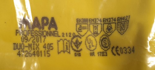 wasserdichte Arbeitshandschuhe aus Neopren, innen Baumwolle - Handschuhe Größe 7 - Bild 3 von 3