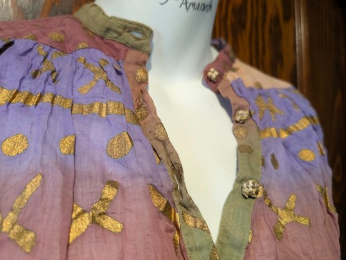 Vestido túnica SANDY STARTMAN raro nuevo con etiquetas hippie tie-dye dorado terroso nuevo con etiquetas 6H - Imagen 5 de 15