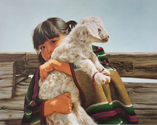 Paul Calle Listed New York/ CT Artist Signed & Numbered Litho "Friends" - Bild 2 von 4