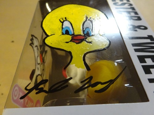Richard Maurizio firmato e abbozzato Looney Tunes Sylvester & Tweety Funko Pop JSA - Foto 8 di 14