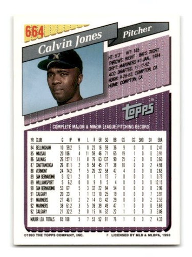 1993 Topps Baseball Card #476 - #825 - - - Pick A Card - - - Complete A Set - Picture 227 of 439