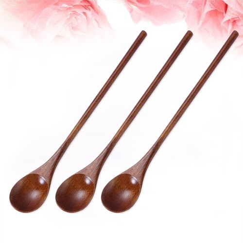 New 5Pcs Mixing Stirring Spoon Small Wooden Spoons Honey Spoons Wooden Coffee,' - Picture 3 of 12