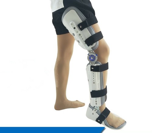 Neu Knie Sprunggelenk Fuß Orthese Unterstützung Untergliedmaßen Bandage verstellbar KAFO Universal - Bild 1 von 8